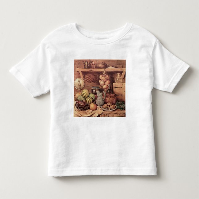 Camiseta Infantil Ainda vida com comida do Natal (Frente)