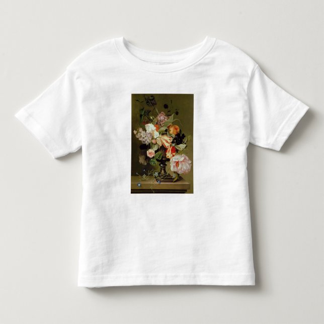 Camiseta Infantil Ainda vida com flores (Frente)