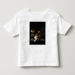 Camiseta Infantil Ainda vida com flores e insetos