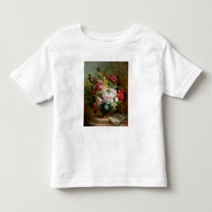 Camiseta Infantil Ainda vida com flores e partitura