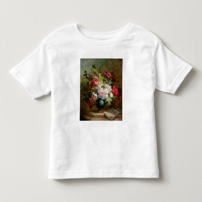 Camiseta Infantil Ainda vida com flores e partitura (Frente)