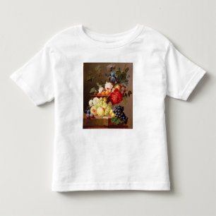 Camiseta Infantil Ainda vida com fruta e flores