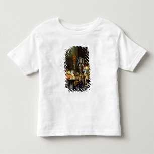Camiseta Infantil Ainda vida com fruta e marisco