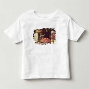 Camiseta Infantil Ainda vida com fruta e queijo