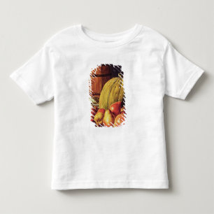 Camiseta Infantil Ainda vida com peras, melão e tambor