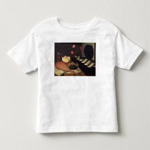 Camiseta Infantil Ainda vida com tabuleiro de xadrez, 1630