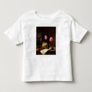 Camiseta Infantil Ainda vida com um crânio