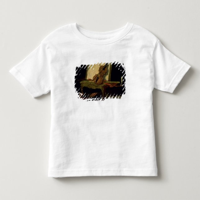 Camiseta Infantil Ainda vida com um violino (Frente)