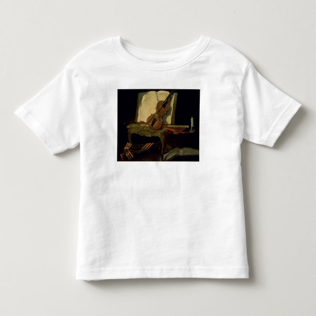 Camiseta Infantil Ainda vida com um violino (Frente)