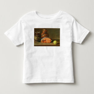 Camiseta Infantil Ainda vida com uma parte de salmões