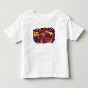 Camiseta Infantil Ainda vida da fruta e de instrumentos musicais