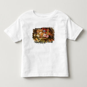 Camiseta Infantil Ainda vida da fruta e de uma cesta das flores