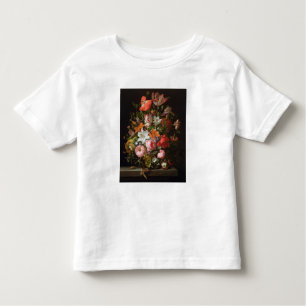 Camiseta Infantil Ainda vida de lírios dos rosas, tulipas