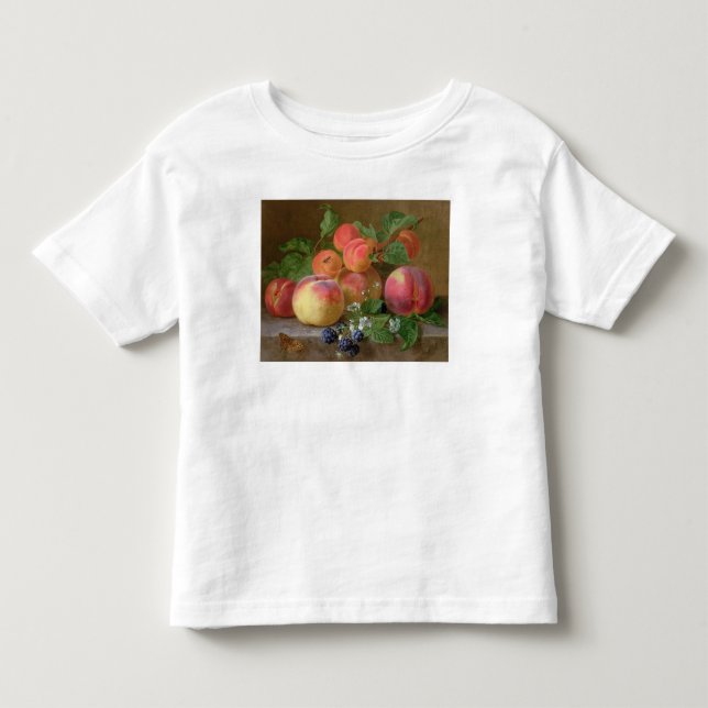 Camiseta Infantil Ainda vida dos pêssegos (Frente)