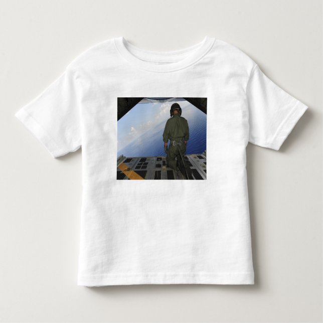Camiseta Infantil Airman observa as águas do Golfo do México (Frente)