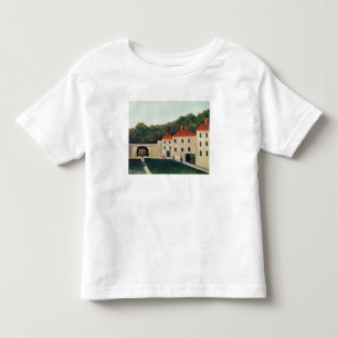 Camiseta Infantil Ajardine com um arco e os três Casa, 1907 (óleo