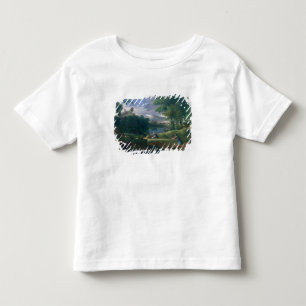 Camiseta Infantil Ajardine com um homem matado por um cobra, c.1648