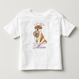 Camiseta Infantil Akita Heart Mãe