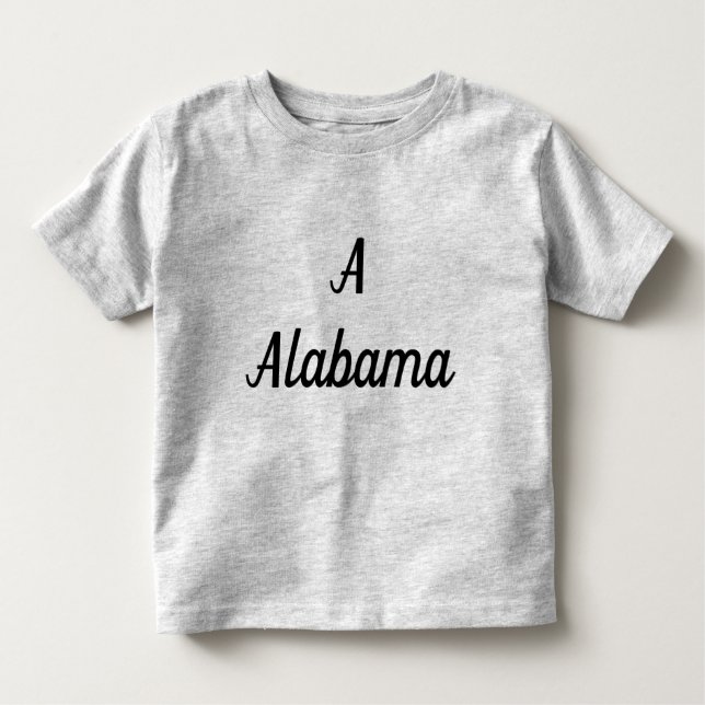 Camiseta Infantil Alabama Monograma (Frente)