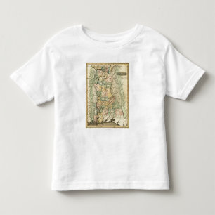Camiseta Infantil AlabamaPanoramic MapAlabama