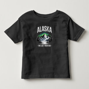 Camiseta Infantil Alasca A Última Fronteira Luzes do Norte Gráfico