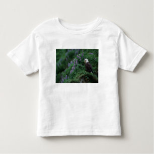 Camiseta Infantil Alasca, Ilha de Unalaska, Águia Balda entre Nootka