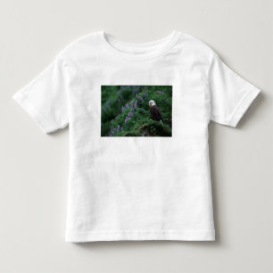Camiseta Infantil Alasca, Ilha Unalaska Águia-careca entre Nootka