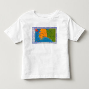 Camiseta Infantil AlaskaGreetings do mapa de Alaska