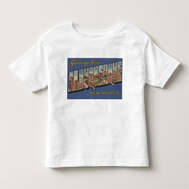 Camiseta Infantil Albuquerque, New mexico - grandes cenas da letra (Frente)