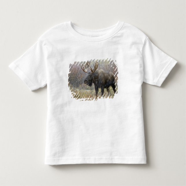 Camiseta Infantil Alce-alce com nevasca (Frente)