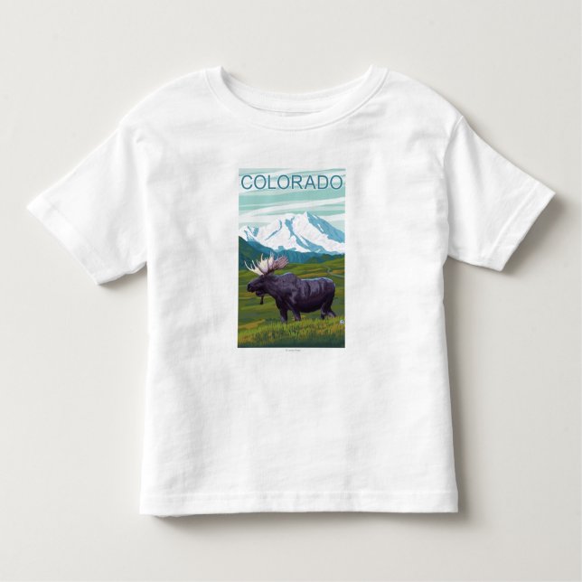 Camiseta Infantil Alces com MountainColorado (Frente)