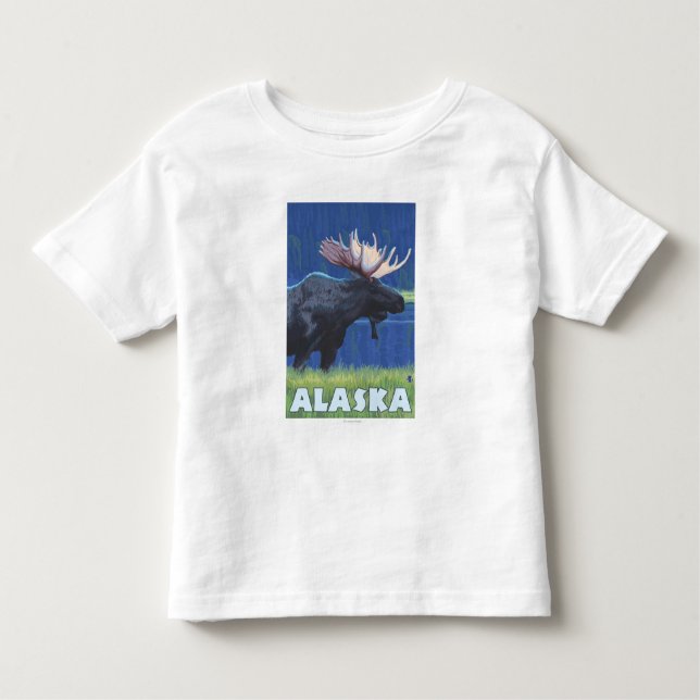 Camiseta Infantil Alces de AlaskaMoonlight (Frente)