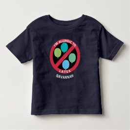 Camiseta Infantil Alergia A Crianças Latex Alergia Personalizada