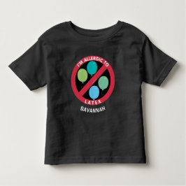 Camiseta Infantil Alergia A Crianças Latex Alergia Personalizada