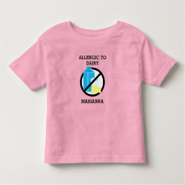 Camiseta Infantil Alergia a Laticínios Personalizados Sem Leite