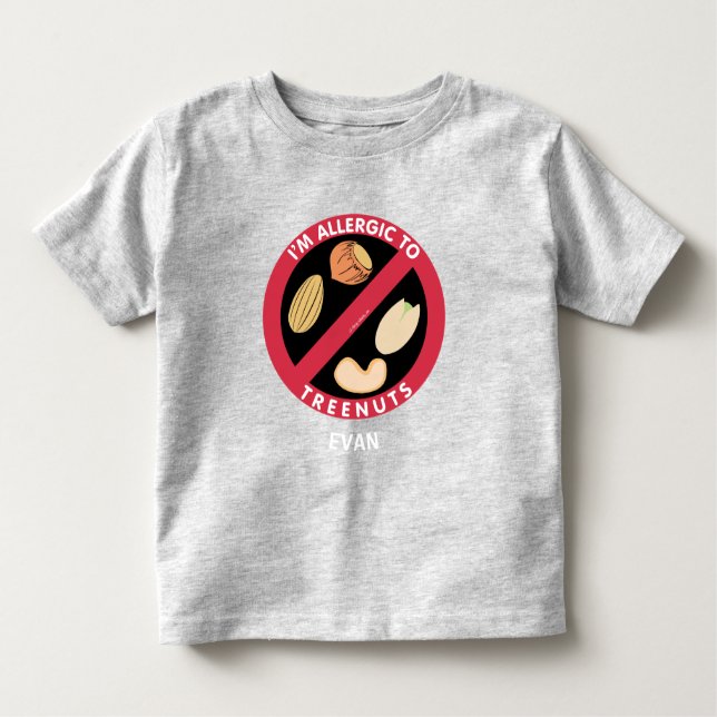Camiseta Infantil Alergia A Loucos De Árvores Alergia Personalizada (Frente)