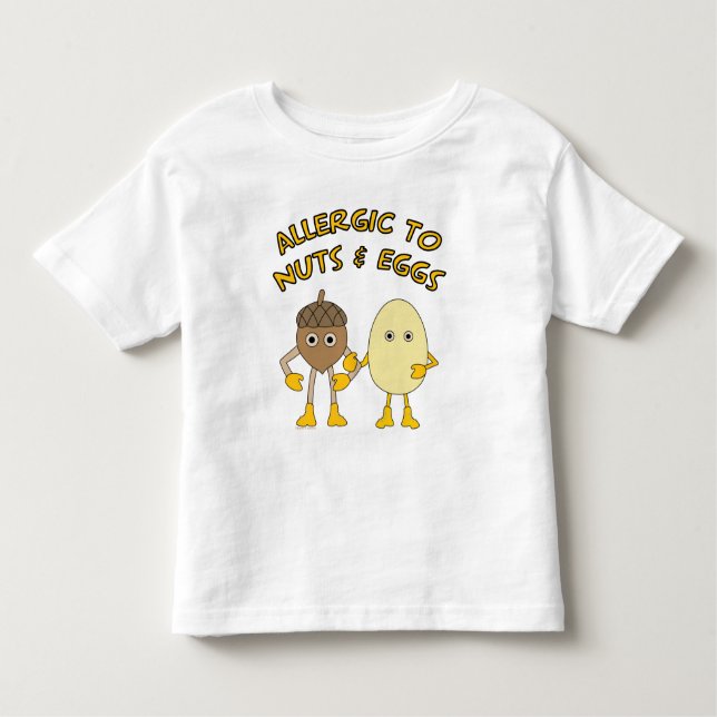 Camiseta Infantil Alergia a Loucos e ovos (Frente)
