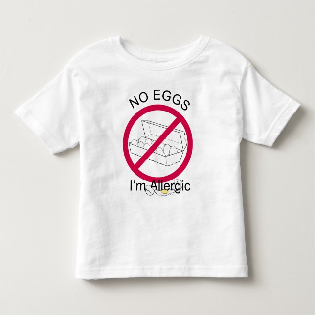 Camiseta Infantil Alergia do ovo (Frente)