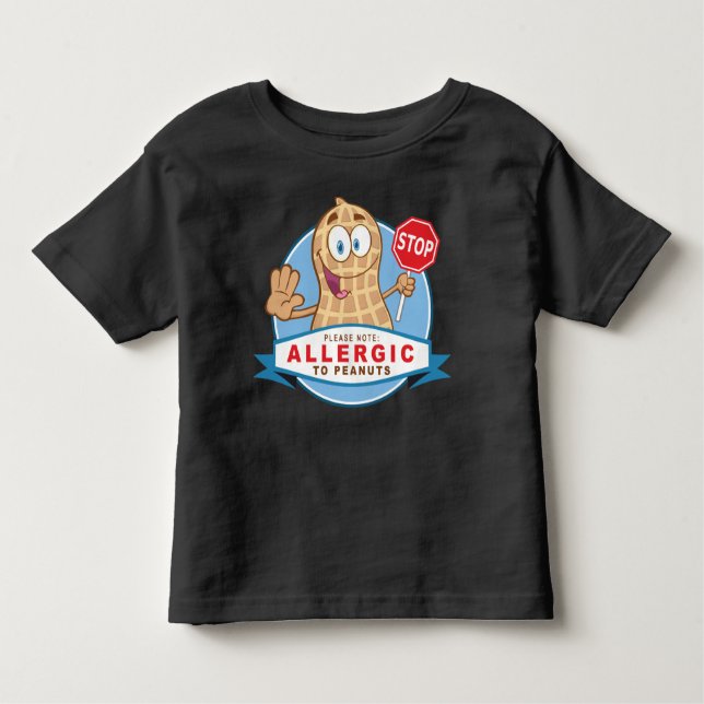 Camiseta Infantil Alérgico aos amendoins (Frente)