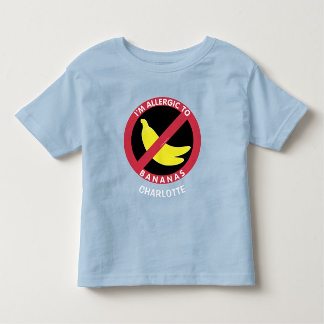 Camiseta Infantil Alérgico aos miúdos personalizados alergia das (Frente)
