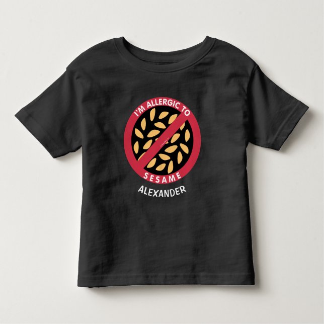 Camiseta Infantil Alérgico aos miúdos personalizados alergia das (Frente)