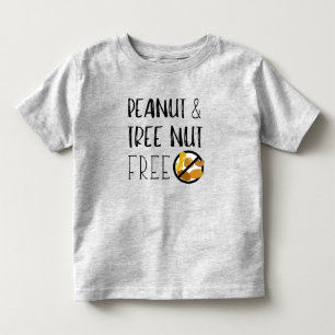 Camiseta Infantil Alerta livre da alergia da porca do símbolo do