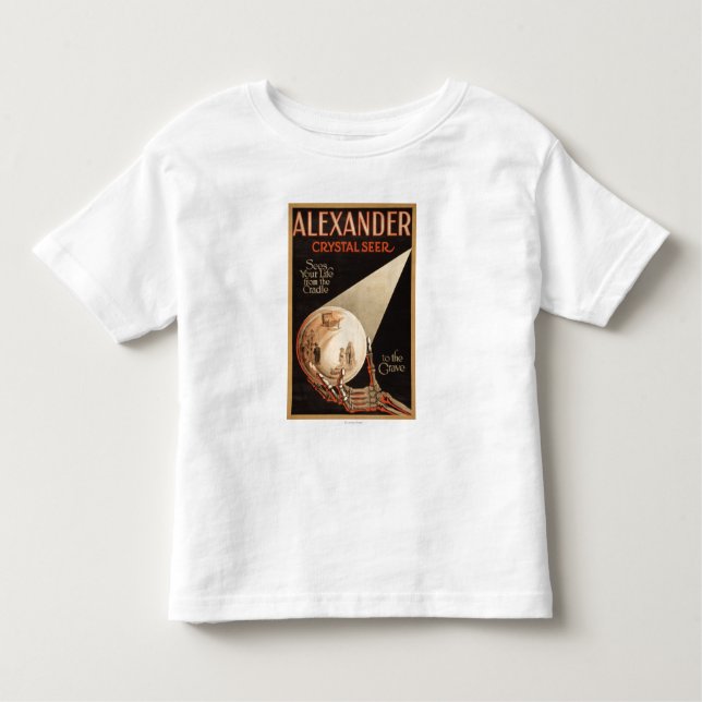 Camiseta Infantil Alexander, "berço de cristal" à mágica grave (Frente)