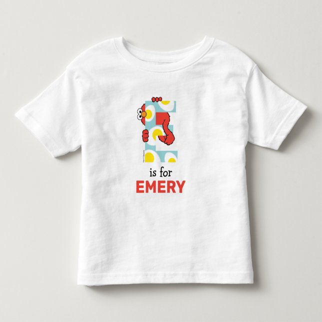 Camiseta Infantil Alfabeto Elmo | Ovos (Frente)