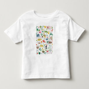 Camiseta Infantil Alfabeto tropical para crianças