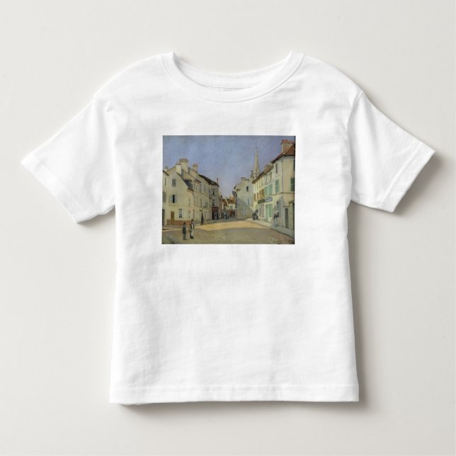 Camiseta Infantil Alfred Sisley | Rua de la Chaussee em Argenteuil (Frente)