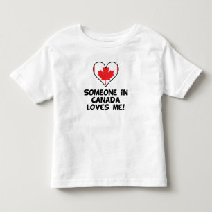 Camiseta Infantil Alguém em Canadá ama-me