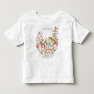 Camiseta Infantil Alice Adventures em Woderland Birthday Tea Party