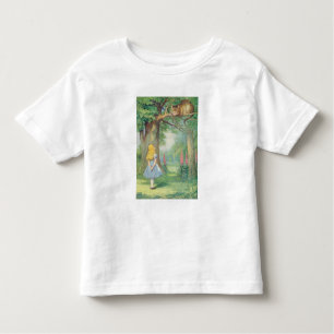 Camiseta Infantil Alice e o Gato de Cheshire