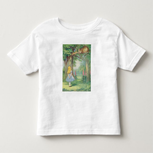 Camiseta Infantil Alice e o Gato de Cheshire (Frente)